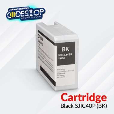Epson Black SJIC40P-BK SJIC40 Ink Cartridge Tinta Printer ColorWorks C6050 C6550