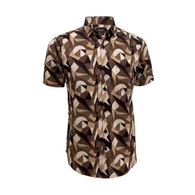 Redcliff Kemeja Pria Printing Pendek Coklat 6BK0567I L