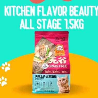 KITCHEN FLAVOR BEAUTY FOR ALL STAGES CAT FOOD 1.5KG MAKANAN KUCING