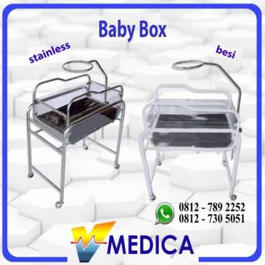 Box Bayi Kelambu Besi dan Stainless / Ranjang Bayi Rumah sakit besi