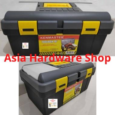 Tool Box Besar KENMASTER 18 inch Toolbox Kotak Tempat Kunci Mur dan Perkakas