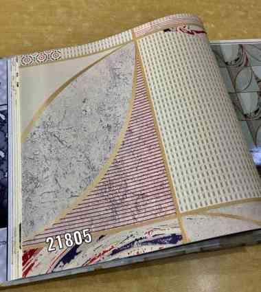 WALLPAPER DINDING MOTIF MARMER KOTAK ABSTRAK 3D JADE