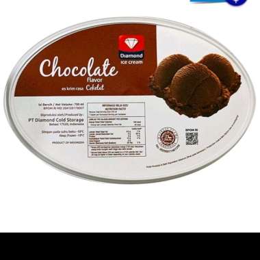 Promo Harga Diamond Ice Cream Cokelat 700 ml - Blibli