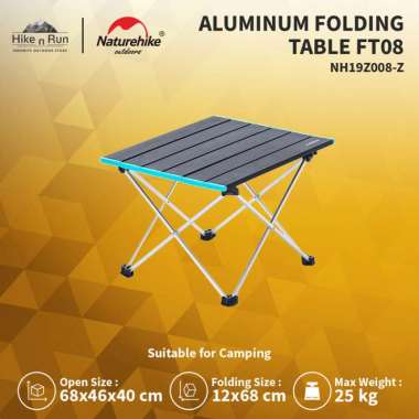 Meja Lipat Aluminium Large Naturehike FT08 NH19Z008-Z Grey