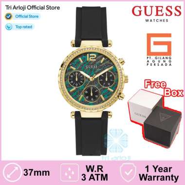 Guess Watches GUESS GW0113L1 Original SOLSTICE Jam Tangan Wanita Analog Black Gold