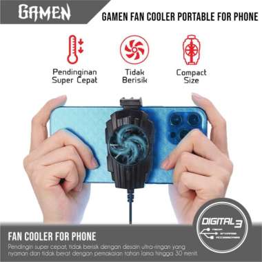 GAMEN GMR01 Phone Fan Cooler Kipas Portable USB Pendingin HP Gaming