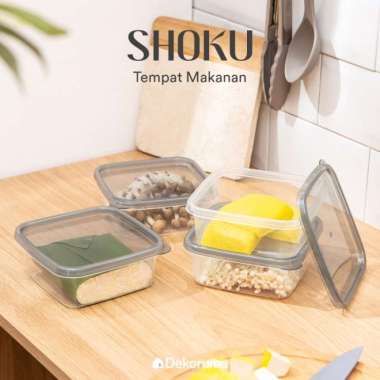 Dekoruma SHOKU Kotak Makanan Square 600 ml set of 4