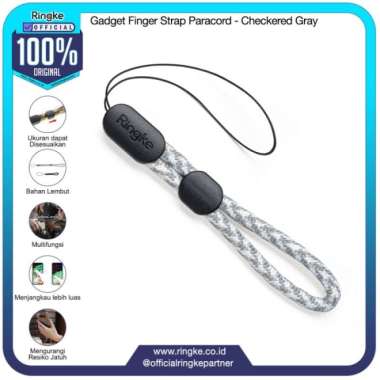 Ringke Gadget Finger Strap Paracord Gray Gantungan HP USB Kamera