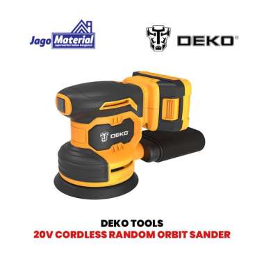 Deko Cordless Random Orbital Sander (Mesin Amplas) + Baterai
