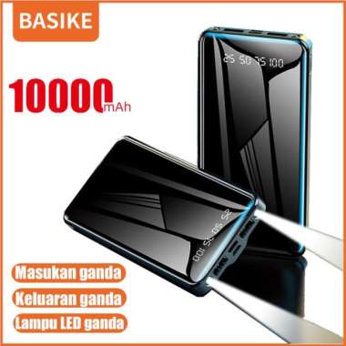 Powerbank 10000Mah Basike Asli Dengan Lampu Led Ganda multicolor