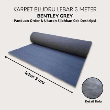 BENTLEY Karpet Non Woven Tebal [METERAN] 1x3 meter - Lebar 3 Meter BLUE L2,9