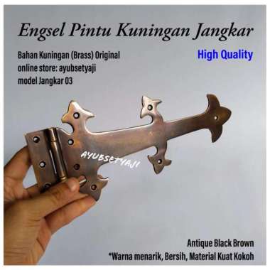 Engsel Panah Jangkar 03 Kuningan engsel pintu klasik antik Kuat ukir