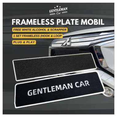 Gentleman Frameless Dudukan Plat Nomor Tatakan Plate Tempel Mobil