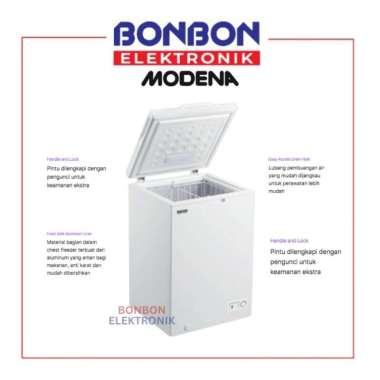 Modena Chest Freezer 105 Liter MD0106W / MD 0106 W Cooler Box