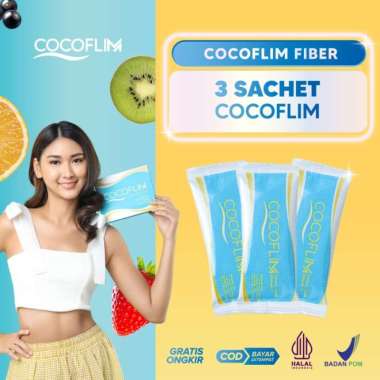 Cocoflim Fiber 3 Sachet Suplemen Diet Pelangsing Sehat BPOM