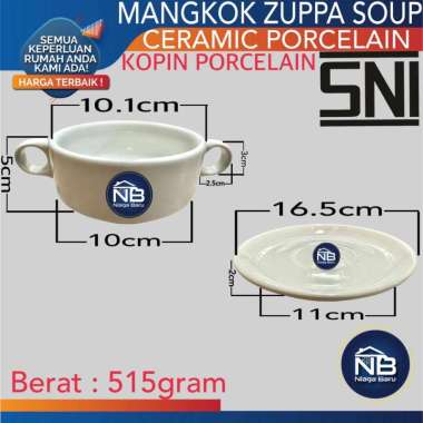 MANGKOK ZUPPA SOUP MANGKOK Keramik ASPARAGUS KOPIN PORCELAIN Consomme Soup Bowl