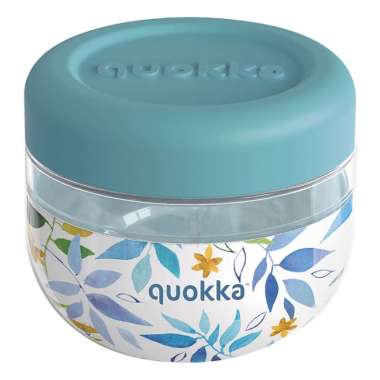 Quokka Ms Food Jar with Silicone Cover Bubble 770ml WaterColorLeaves 40136