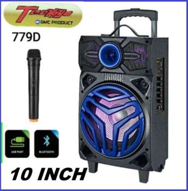 GMC/TECKYO 779D Speaker Portable/Ampli Meeting BLUETOOTH 10 inch