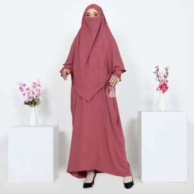 Gamis Syari Abaya Kaftan Yeerim Baju Lebaran 2023 Free Khimar French Cadar Satu Set MILO
