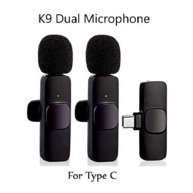 Mic wireless Lavalier M9 microphone Android Type C viral vlog good qua Double Mic