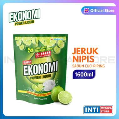 Promo Harga Ekonomi Pencuci Piring Power Liquid Jeruk Nipis 1600 ml - Blibli