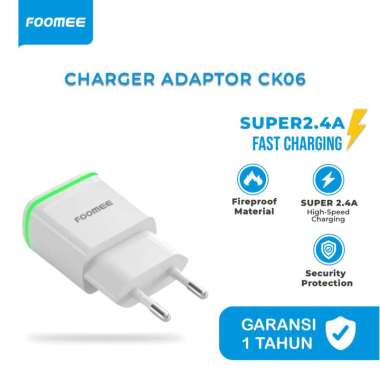 Foomee CK06 chargers Double U 5V 2.4a with halo lamp