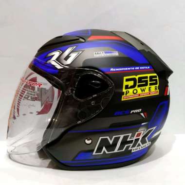 HELM NHK R6 RALLY #3 BLACK BLUE DOFF HELM HALF FACE M