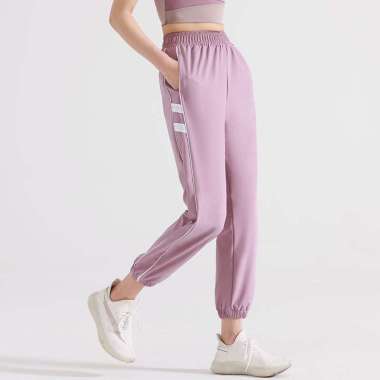 Celana Olahraga Longgar Wanita Track Pants Purple XXL