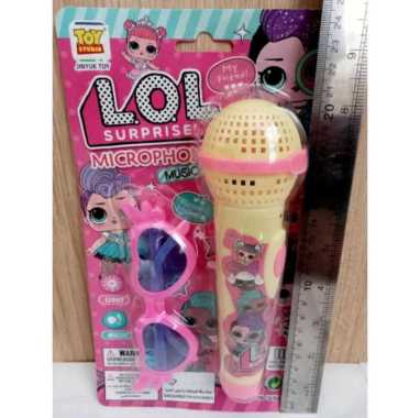 Mainan Anak Microphone Mic dan Kacamata / Mainan Anak Karoke LOL