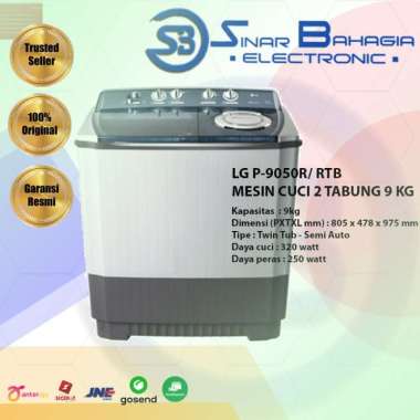 LG P-9050R MESIN CUCI 2 TABUNG 9 KG (NEW) (KHUSUS BANDUNG)