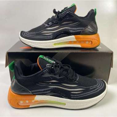 Sepatu Sneakers Pria Import 121352 Sepatu Kasual Olahraga Running Shoes Men 43 Black