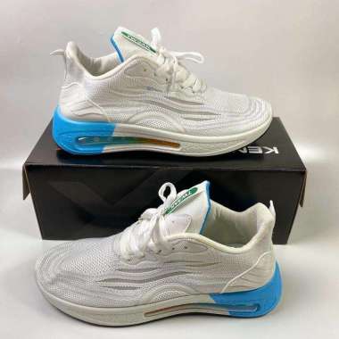 Sepatu Sneakers Pria Import 121352 Sepatu Kasual Olahraga Running Shoes Men 43 White