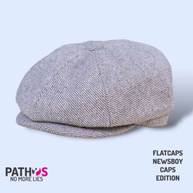 Pathos No More Lies Flatcap Gatsby Papperboy NewsBoy Cap Topi PTH01TF3 L