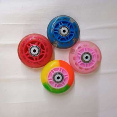 roda karet roda sepatu roda skateboard goyang full karet PU - roda snakeboard roda pink S