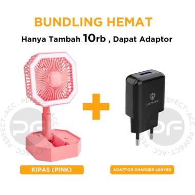 Kipas Angin Kotak Lipat Mini Portable LED Fan Lampu Belajar Tidur Emergency Sleep Lamp USB Rechargea
