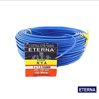 Kabel Listrik Tunggal Kawat Tembaga Isi 1 ETERNA NYA 1X1,5 100 Meter 1 Roll