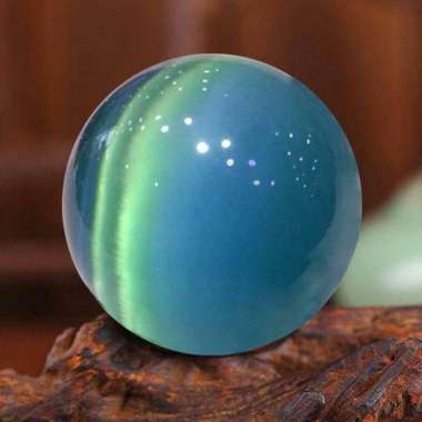 natural bola kristal alami star mata kucing Biru Muda