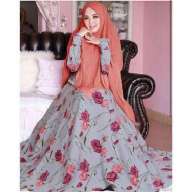 GAMIS MURAH/ GAMIS TERBARU WANITA SYARI SET/ GAMIS SET MURAH/ MONALISA Multicolor