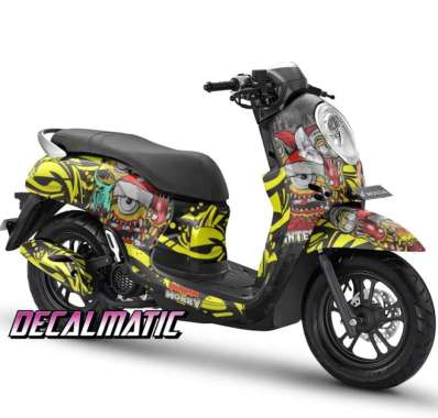 Stiker Full Body + Decal Dashboard Honda Scoopy 2012-2023 Minion Zombi 2012-2016