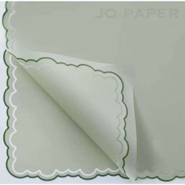 Wrapping Paper List Cloud/ Flower Wrapping/ Kertas Buket List Awan Dusty Green