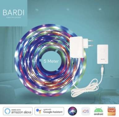 BARDI LED FLOWING STRIP 5 M WITH ADAPTOR - LAMPU SMART