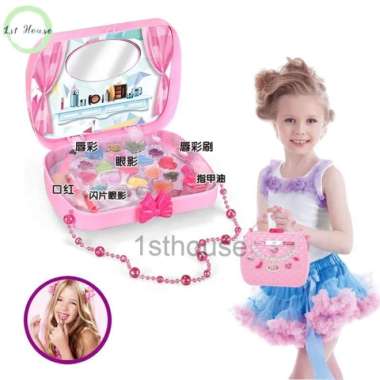 make up anak handbag mainan tas mekap anak bag set dandan Multicolor
