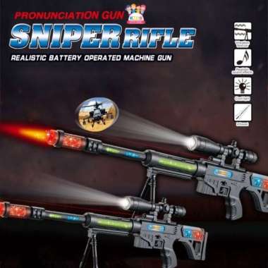sniper series | mainan anak laki laki tembak tembakan bunyi dan nyala Multicolor