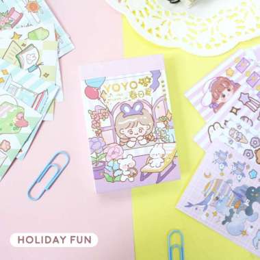 Yoyo Candy Star Mini Sticker Book - Sticker Unik - Sticker Lucu - Holiday Fun