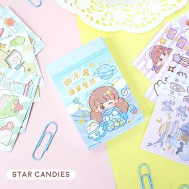 Yoyo Candy Star Mini Sticker Book - Sticker Unik - Sticker Lucu - Star Candies