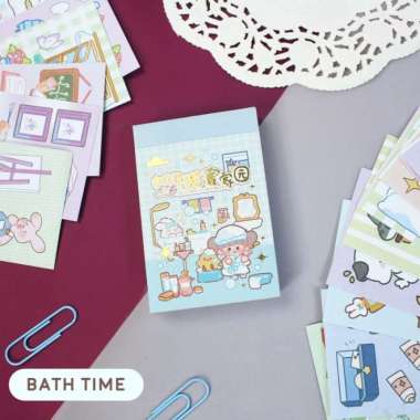 Ollie Fun Time Mini Sticker Book - Sticker Unik - Sticker Lucu - Bath Time