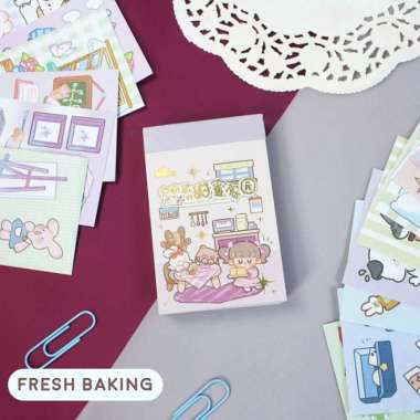 Ollie Fun Time Mini Sticker Book - Sticker Unik - Sticker Lucu - Fresh Baking