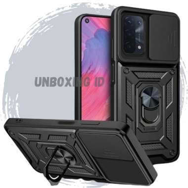 CASING OPPO A74 4G CASE OPPO A74 4G SLIDE CAMERA PROTECT OPPO A74 4G HITAM