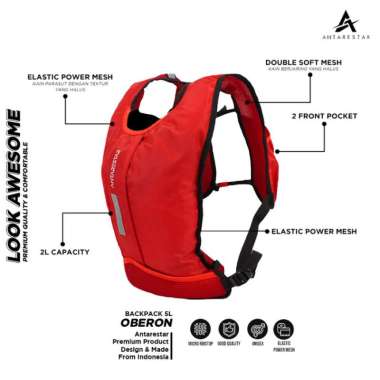 ROMPI LARI TRAIL RUNNING ANTARESTAR VEST HYDROPACK OBERON OUTDOOR Merah