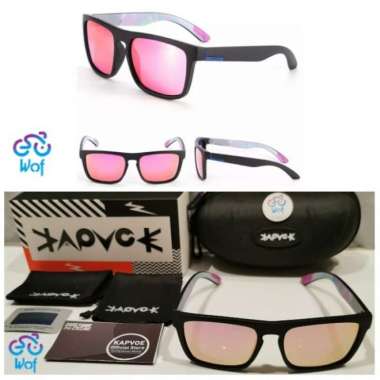 KAPVOE BROOKLYN 1 LENSA KACAMATA SEPEDA BIKE SUNGLASSES GLASSES SPORT 1.Black Pink